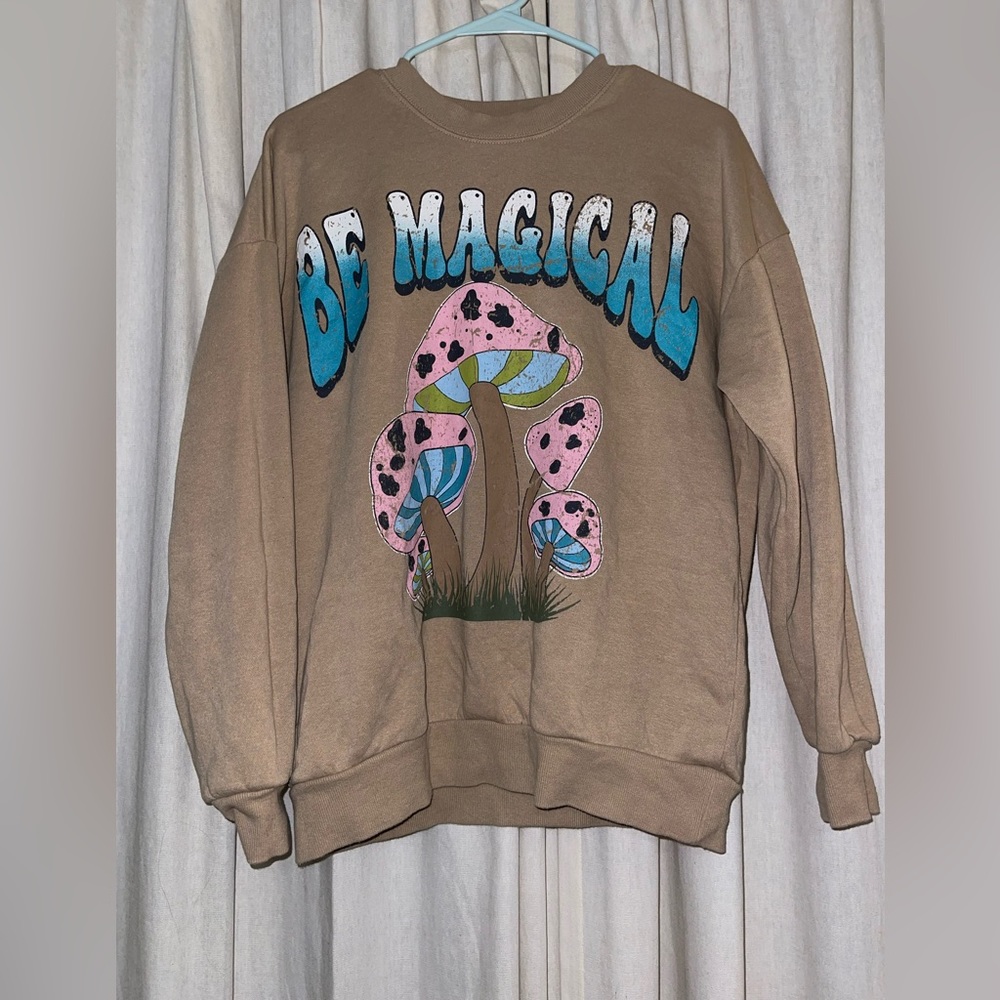 Distressed Mushroom Sweater Size S